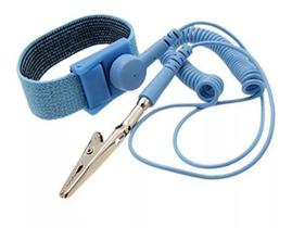 Pulseira Antiestática ESD com cabo para aterramento e conector jacaré - Acessórios