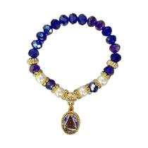 Pulseira Aparecida ul Com Pérolas Cristal E Silicone Pulseira Aparecida ul Com Pérolas Cristal E Silicone