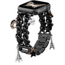 Pulseira Apple Watch DaQin, pulseira de metal elegante para mulheres, 44 mm