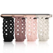 Pulseira Apple Watch IWABCertoo Slim de silicone, pacote com 4, 38-49 mm