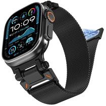 Pulseira Apple Watch Milanese Loop WINGLE Ultra 2 - Preta (49mm/42mm)