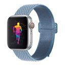 Pulseira Apple Watch Sport Nylon Loop Esportiva 42mm 44mm Série 4/3/2/1 Azul