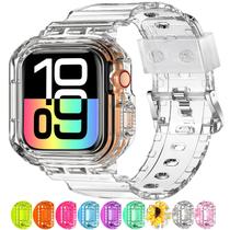 Pulseira Apple Watch XYF Crystal Clear 46 mm com capa protetora