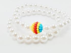Pulseira Arco íris em pérolas artificiais Lgbt - REF PP1/0119 Pulseira Arco íris em pérolas artificiais Lgbt - REF PP1/0119