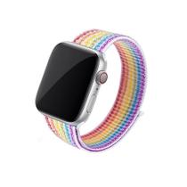 Pulseira arco-íris nylon loop compativel appl e watch 38-40mm