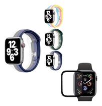 Pulseira Arco Iris + Película Compatível Para Apple Watch Series 42mm