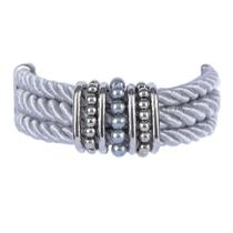 Pulseira Armem Rr Bijoux Cordão Cinza