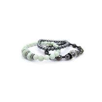 Pulseira Armem Rr Bijoux Mix Bolinhas Verde E Grafite