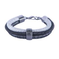 Pulseira Armem Rr Bijoux Preta E Prata