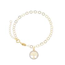 Pulseira Árvore Da Vida Banhada A Ouro 18K Pulseira Árvore Da Vida Banhada A Ouro 18K