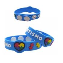 Pulseira Autismo Infantil Identificação Cores Emborrachada