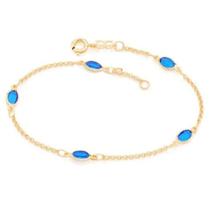 Pulseira azul presente mãe mulher namorada rommanel 18k Pulseira azul presente mãe mulher namorada rommanel 18k