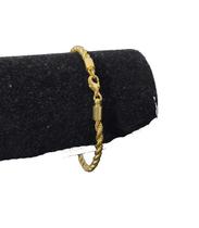 Pulseira Baiano 3Mm Banhado A Ouro 18K