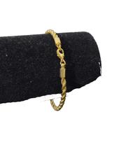 Pulseira baiano 3mm banhado a ouro 18k