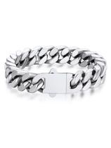 Pulseira Bandmax Chunky Big Miami Cuban Link Chain 18 cm masculina