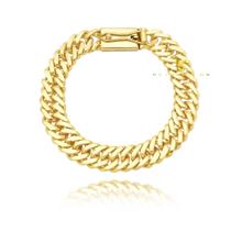 Pulseira Banhada A Ouro 18K Masculina Lacraia Grossa 13Mm