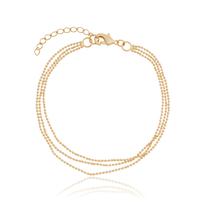 Pulseira Banhada A Ouro 18k Trio de Bolinhas