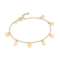 Pulseira banhada a ouro 552220 Rommanel Cor:DouradoDiametro:20 Pulseira banhada a ouro 552220 Rommanel Cor:DouradoDiametro:20