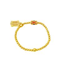 Pulseira banhada a ouro com miçangas para mulheres chinesas tradicionais Pulseira banhada a ouro com miçangas para mulheres chinesas tradicionais