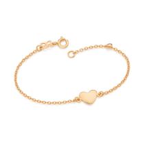 Pulseira Banhada a Ouro Com Pingente Coração Rommanel 552247 Cor:Dourado