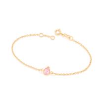 Pulseira banhada a ouro com zircônia ROSA 551583 Rommanel Pulseira banhada a ouro com zircônia ROSA 551583 Rommanel