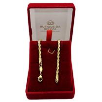 Pulseira Banhada a Ouro Cordão Torcido 18cm