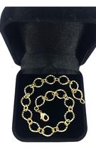 Pulseira Banhada a Ouro Joias Nobre Italiana 7mm 19cm Pulseira Banhada a Ouro Joias Nobre Italiana 7mm 19cm