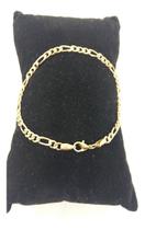 Pulseira Banhada a Ouro Masculina Elo Gourmet 3mm Igual Ouro