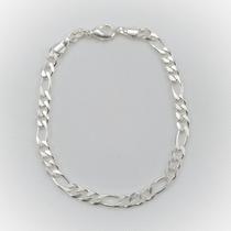 Pulseira Banhada A Prata De Elo 3x1 Masculina Bijou Art Pulseira Banhada A Prata De Elo 3x1 Masculina Bijou Art