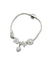 Pulseira banhada em prata 925 Berloques Pulseira banhada em prata 925 Berloques