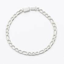 Pulseira Banhada Prata Premium Masculina Legítima 21 cm