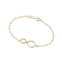 Pulseira Banhado a Ouro 18k Rommanel Joias Símbolo Infinito 19 Cm Pulseira Banhado a Ouro 18k Rommanel Joias Símbolo Infinito 19 Cm