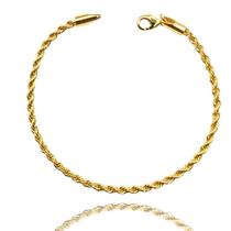 Pulseira Banhado A Ouro Corrente Cordão Baiano Anna Prado Pulseira Banhado A Ouro Corrente Cordão Baiano Anna Prado