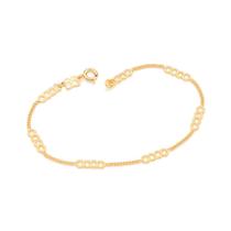Pulseira banhado ouro 3x 24k 18k e 22k feminina círculos vazados rommanel 551727