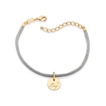 Pulseira banhado ouro 3x 24k 18k e 22k feminina com pingentes berloques cinza pingente paz rommanel 20 cm 16cm 552118