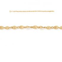 Pulseira banhado ouro 3x 24k 18k e 22k feminina peças oval torcidas rommanel 551271