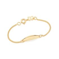 Pulseira banhado ouro 3x 24k 18k e 22k masculina infantil para bebe rommanel ou unissex fio grumet chapa diamantada ouro 18k 550305