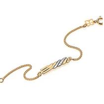 Pulseira banhado ouro 3x 24k 18k e 22k masculina infantil para bebe rommanel ou unissex peça retângular rhodium ouro 18k 550216