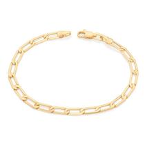 Pulseira banhado ouro 3x 24k 18k e 22k masculina rommanel elo longo batido 20 21 22cm 552014