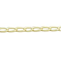 Pulseira banhado ouro 3x 24k 18k e 22k masculina rommanel fio grumet elo 1,20 550182