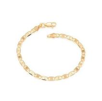 Pulseira banhado ouro 3x 24k 18k e 22k masculina rommanel fio grumet elo longo 550570