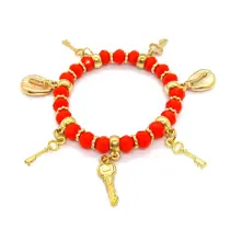 Pulseira Bará Orixás Umbanda Candomblé Vermelha Ajustável