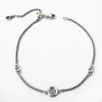 Pulseira Básica O Coroa Com Ajuste De Tamanho Prata 925 Pulseira Básica O Coroa Com Ajuste De Tamanho Prata 925