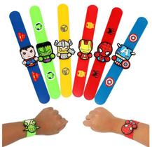 Pulseira Bate Enrola Personalizada Heróis Sereia Etc