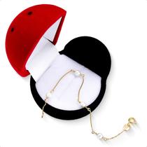 Pulseira Bebê Veneziana Ouro 18k 750 13cm Pérolas Naturais Pulseira Bebê Veneziana Ouro 18k 750 13cm Pérolas Naturais