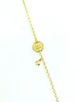 Pulseira Belca Signo Peixes Com Pingente, No Banho De Ouro