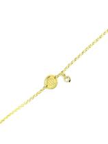 Pulseira Belca Signo Virgem Com Pingente, No Banho De Ouro