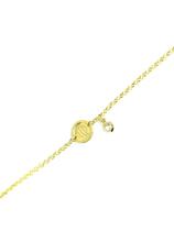 Pulseira Belca Signo Virgem Com Pingente, No Banho De Ouro