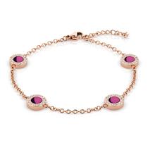 Pulseira BERING em aço inoxidável roxo 18 cm