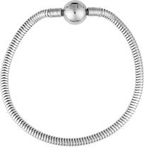 Pulseira Berloque de aço Coleção Steel Dreams Fecho Click Redondo.